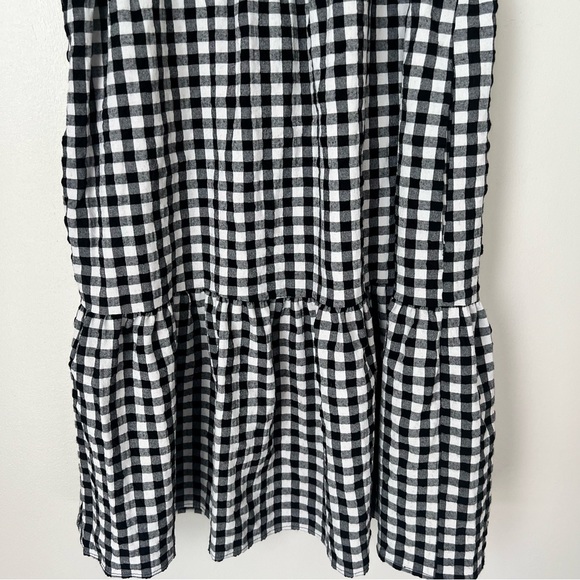Maeve by Anthropologie Black White Gingham Ruffle Dress Size XS - Picture 3 of 7